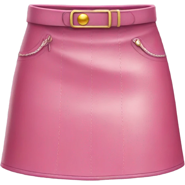Pink leather skirt isolated emoji