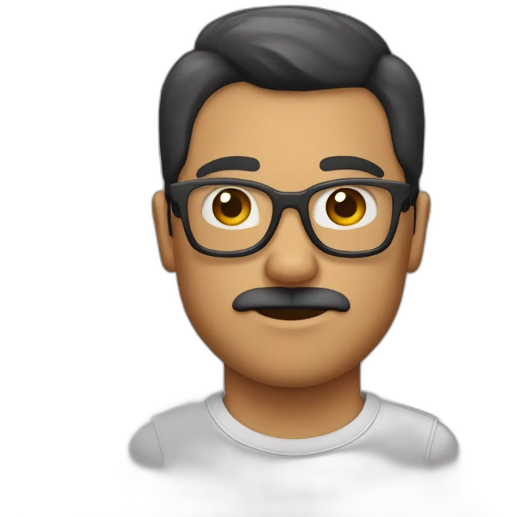 Anestesiologo hombre con lentes, no bigote, pelo corto piel trigueña  emoji