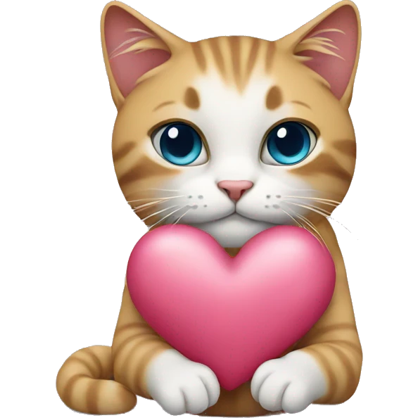 Heart with cat emoji