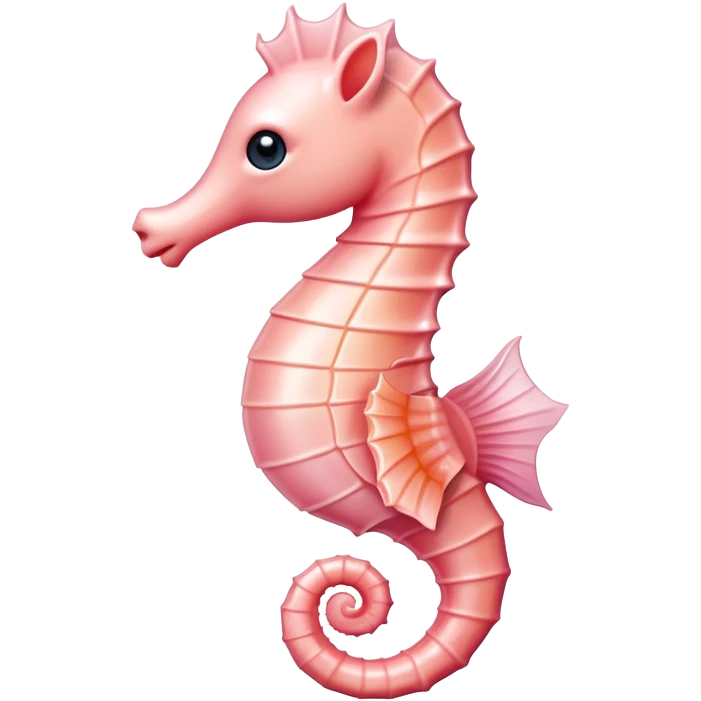 Peachy light pink seahorse emoji