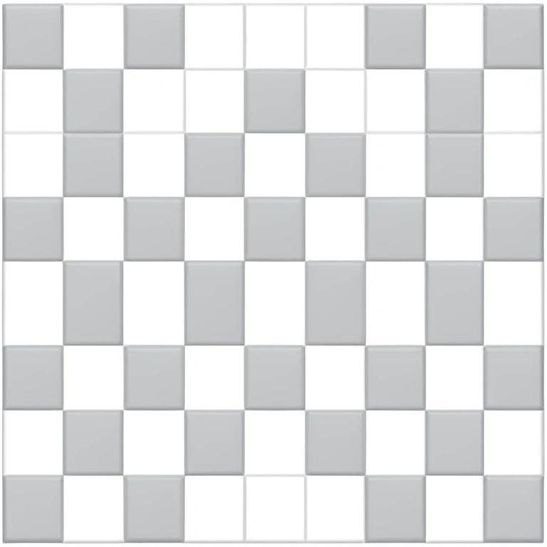 Generate a clean geometric checkerboard pattern using light gray and white squares. Modern, minimalist aesthetic with perfect symmetry. Suitable for backgrounds or digital design elements. emoji