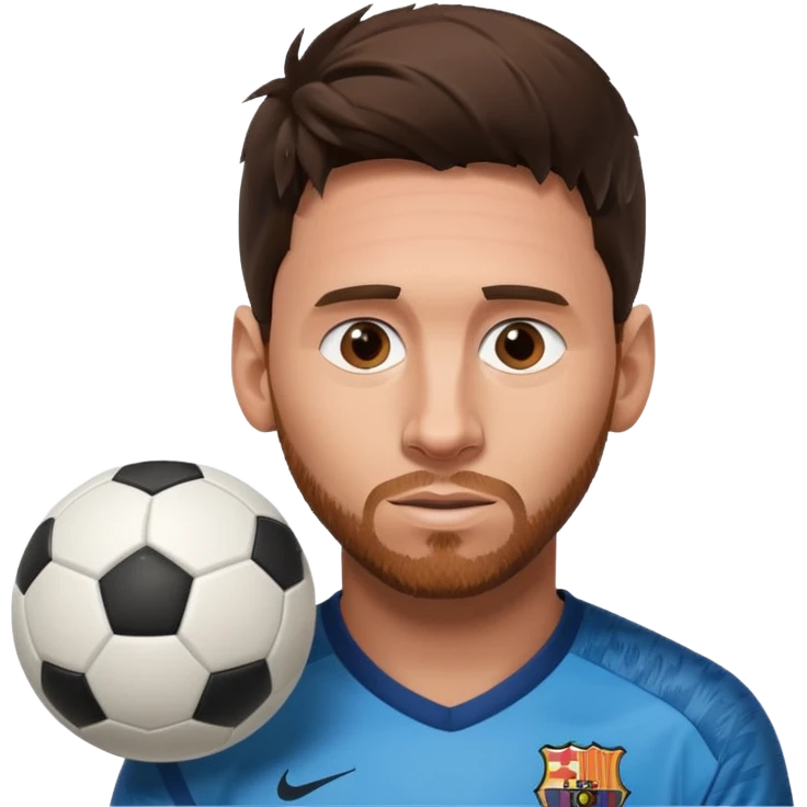 Messi avec le ballon emoji