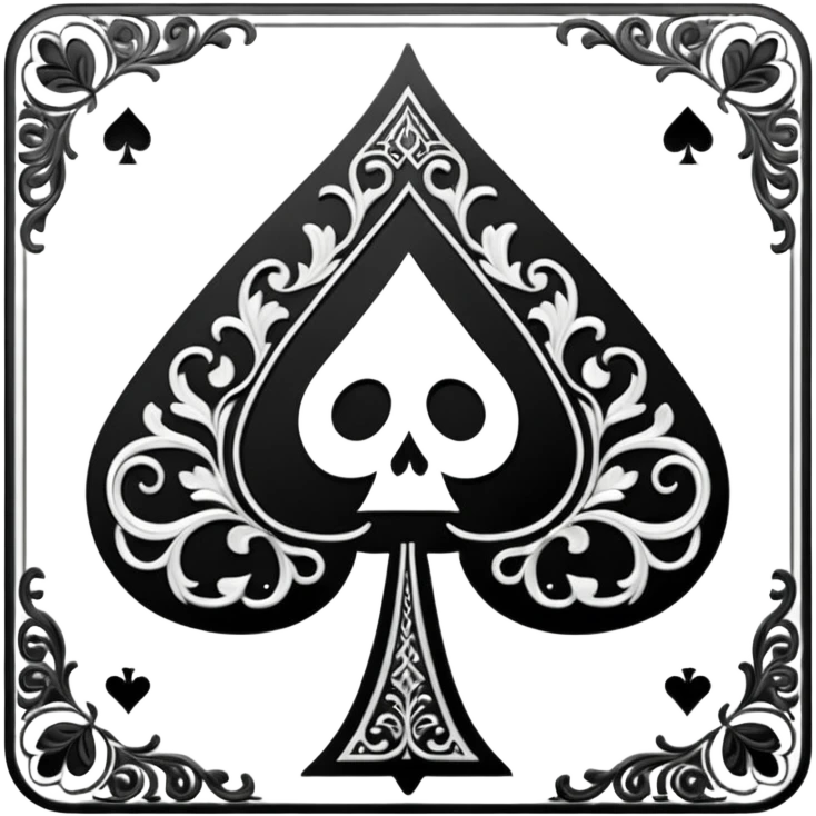 close up of card ace of spades emoji