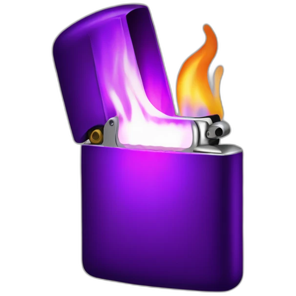 Purple flame lighter emoji