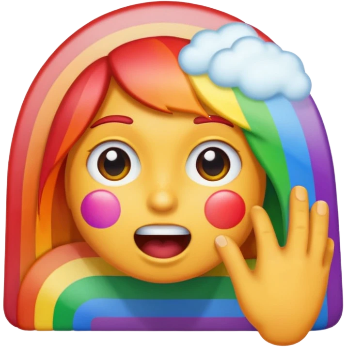 barfing rainbow emoji