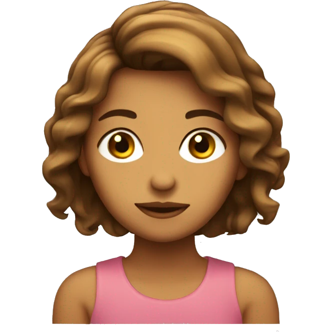 Chica con pelo marron emoji