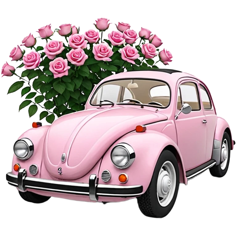 Машина доставки цветов с пионом на кузове  emoji
