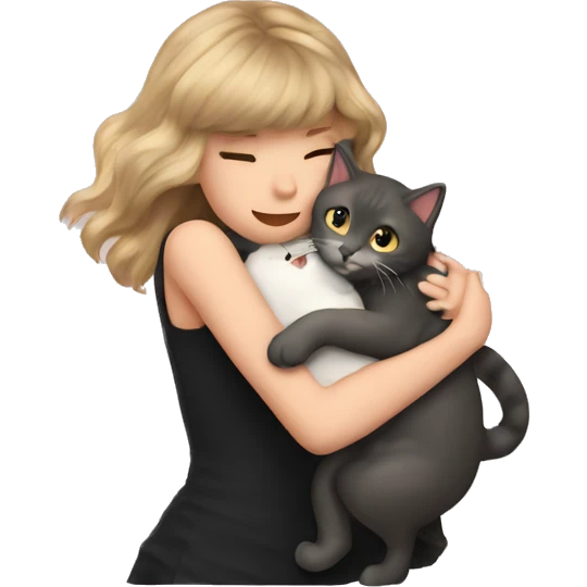 taylor swift hugging a cat emoji