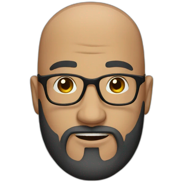 a bald men with glasses and a beard emoji