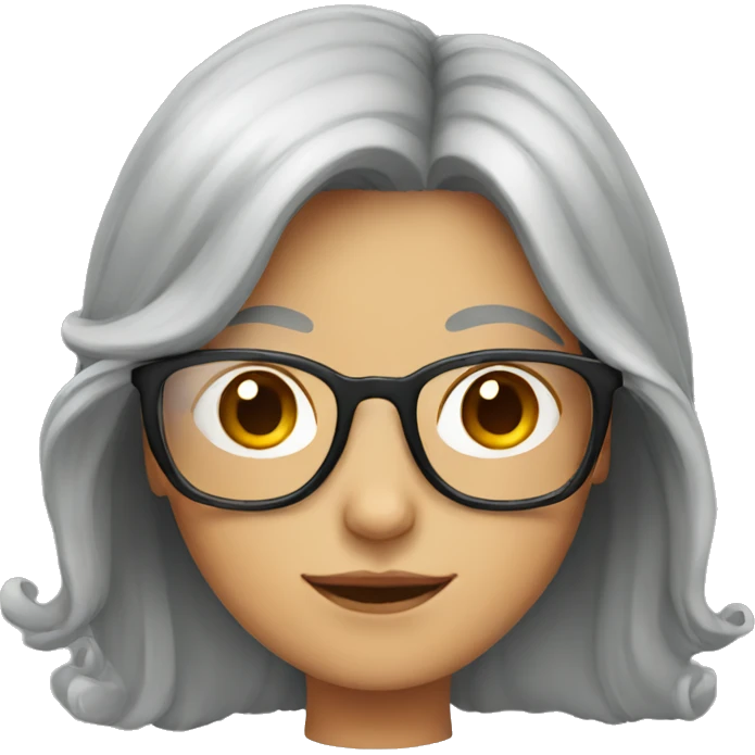 lady with long red hair and glasses emoji