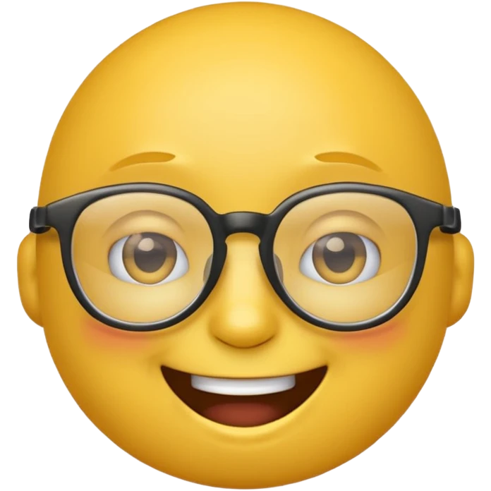 yellow emoji in glasses emoji