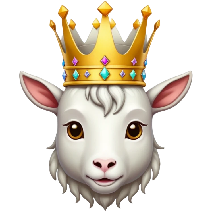 Goat W/ A KINGS CROWN ON STICKER emoji