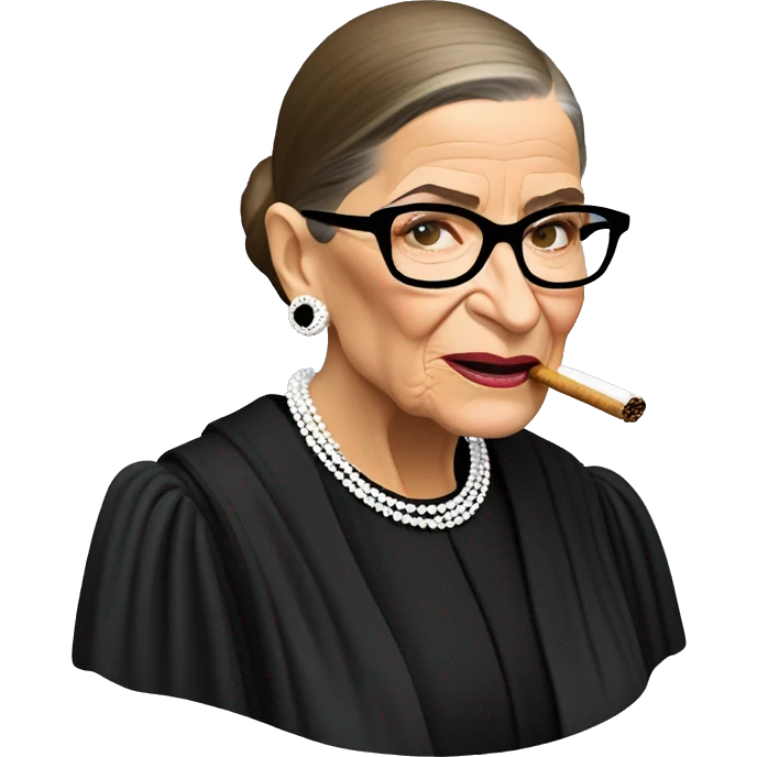 Ruth Bader Ginsburg smoking emoji
