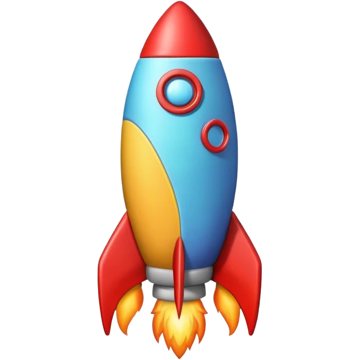 rocket-shaped cake emoji