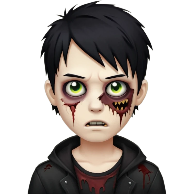 crie um menino zumbi emo emoji