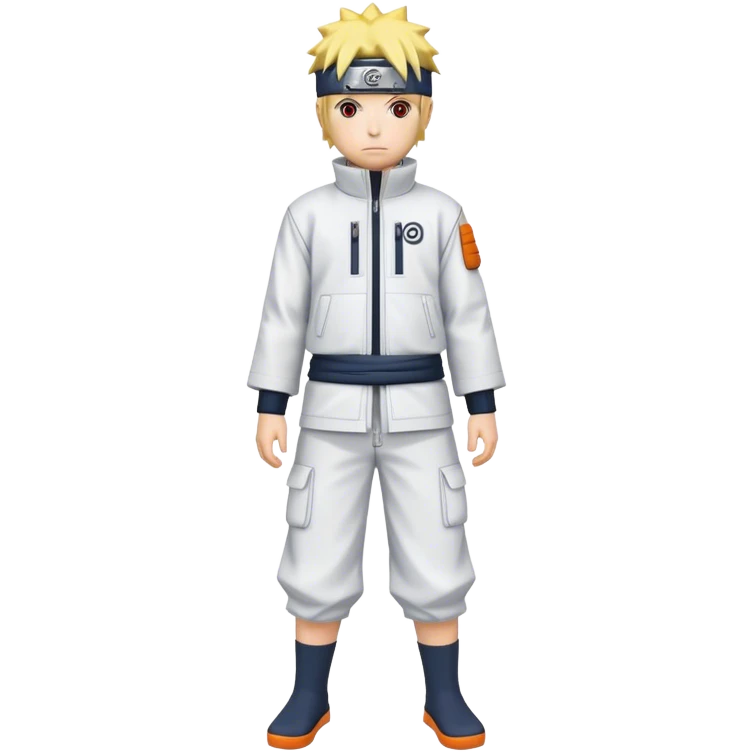 Uma roupa branca com o desenho do naruto  emoji