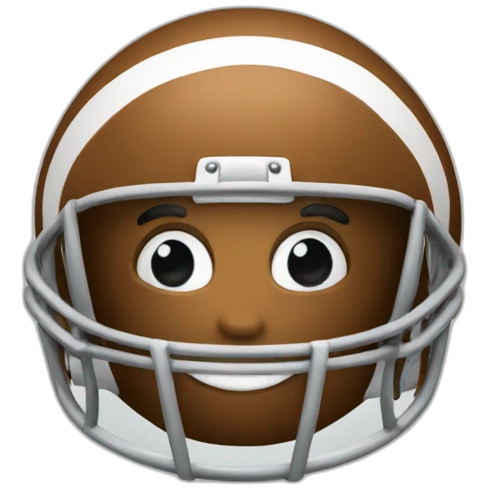 A football with a smile emoji