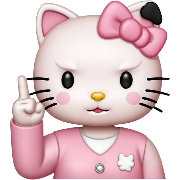 helli kitty middle finger emoji