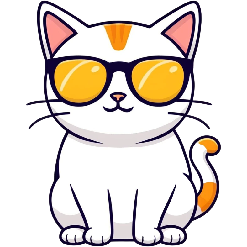 Cat with sunglasses emoji