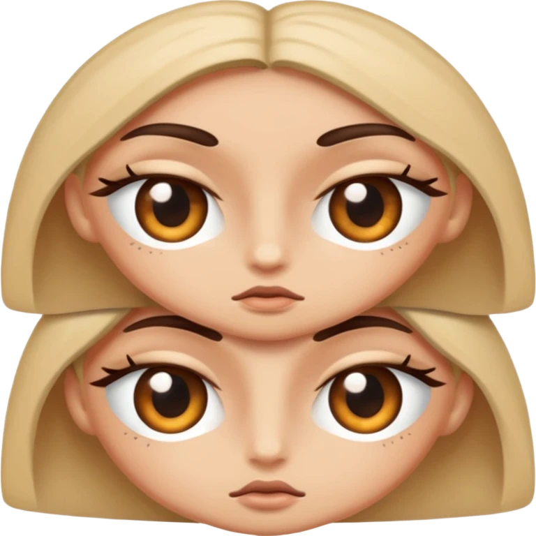 Crossed to the middle eyes only emoji