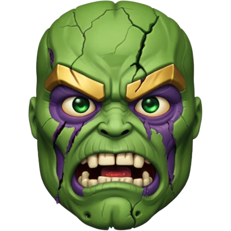 Zombie thannos face  emoji