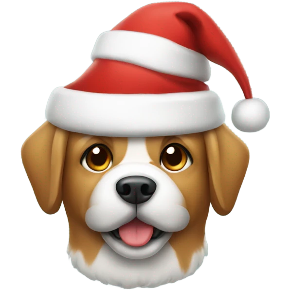 Dog with Santa hat on emoji