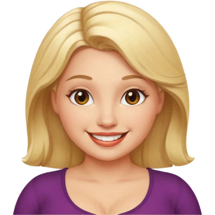 Rubia exuberante emoji