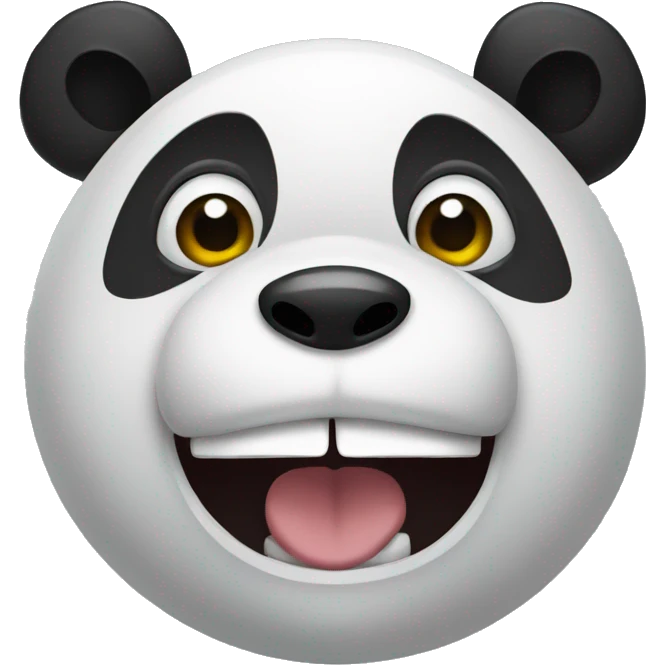 Panda making a yikes face emoji