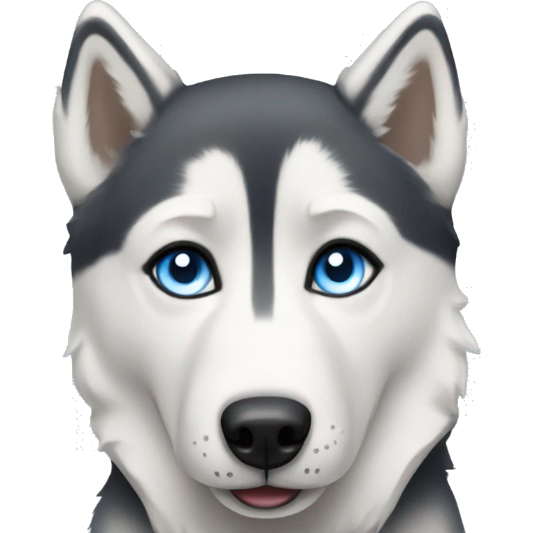 Husky with blue eyes emoji
