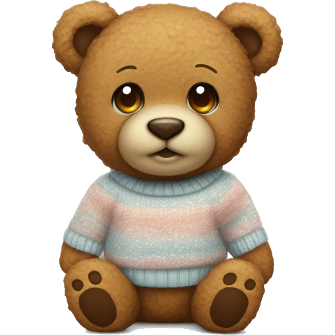 teddy beat wearing a cute sweater  emoji