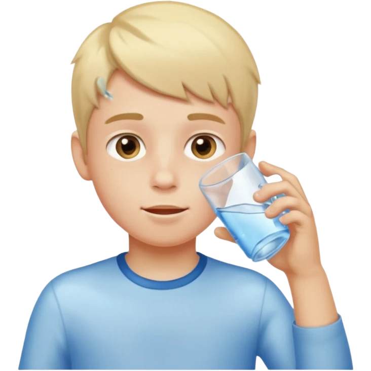 boy drinking water emoji