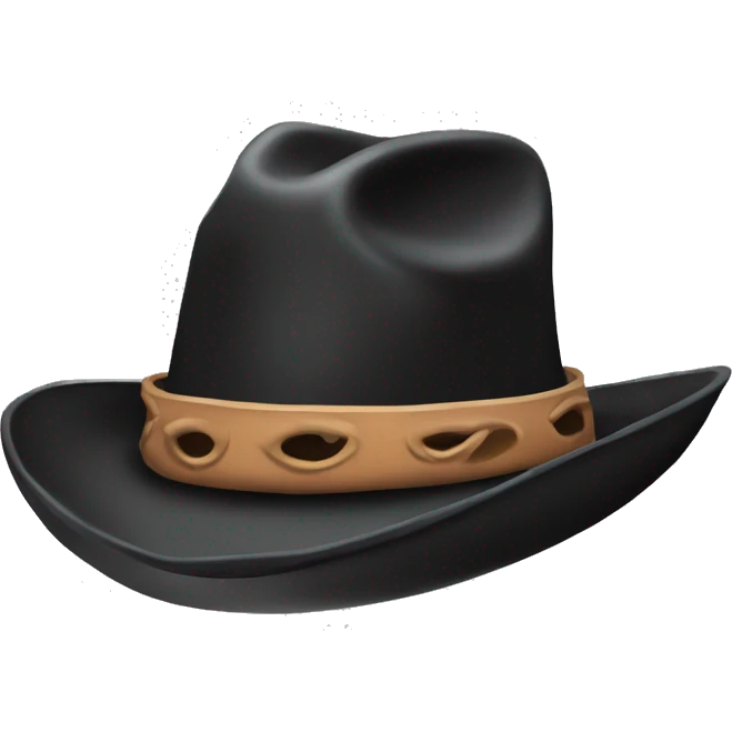 black cowboy hat with chicken stylus  emoji