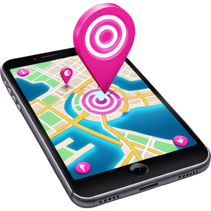pink gps map lines emoji