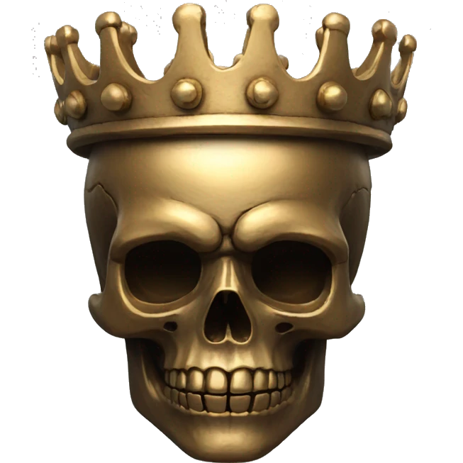 Skull king crown bronze emoji