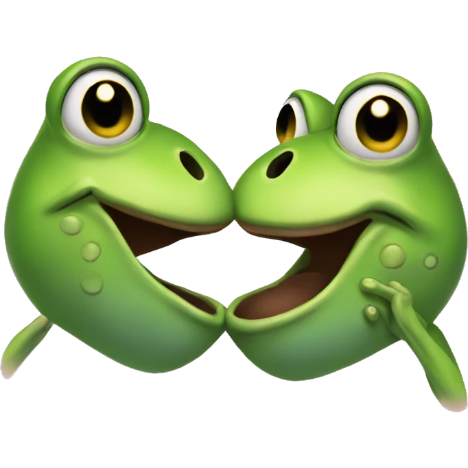 Frog kiss emoji