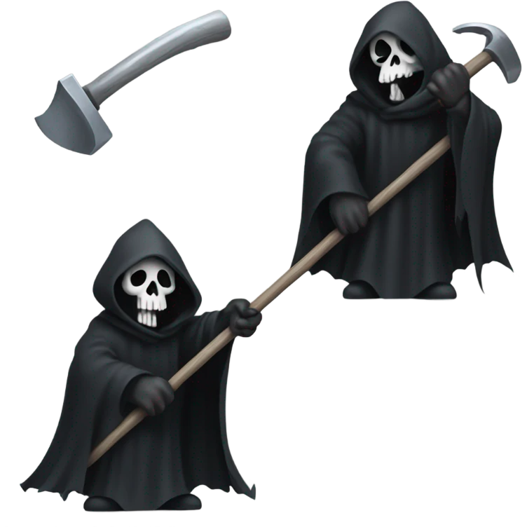 Grim reaper holding a hammer emoji