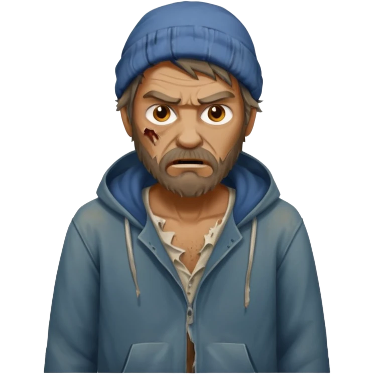 generic homeless guy angry emoji