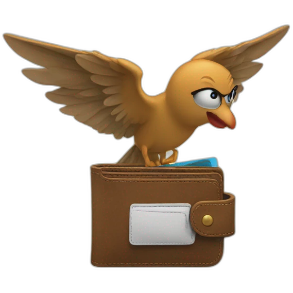 Flying wallet emoji