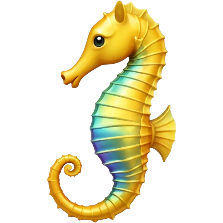 Seahorse yellow emoji