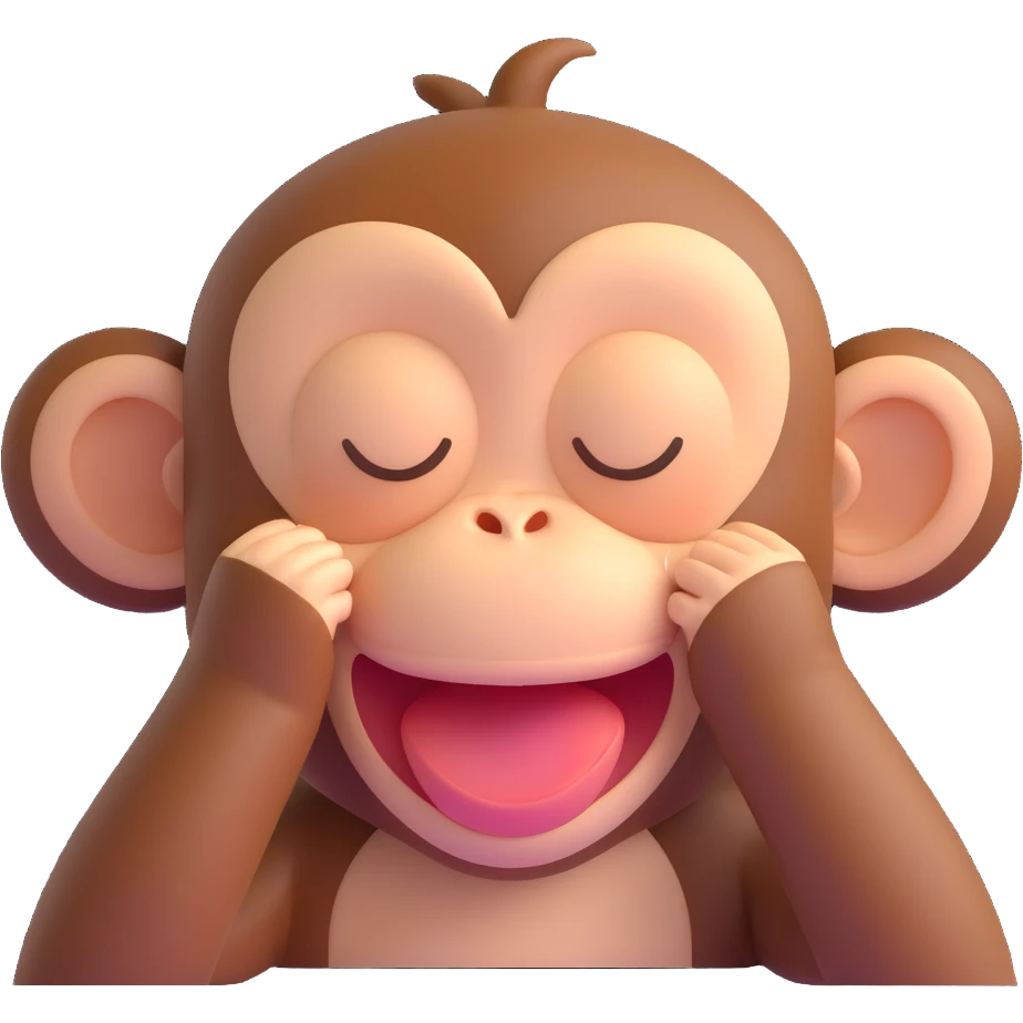 laughing monkey with closed eyes emoji