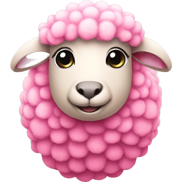 Cute Pink sheep emoji