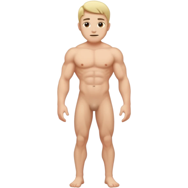 A man full body naked  emoji