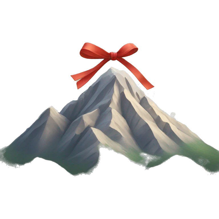 Mountain with a bow emoji