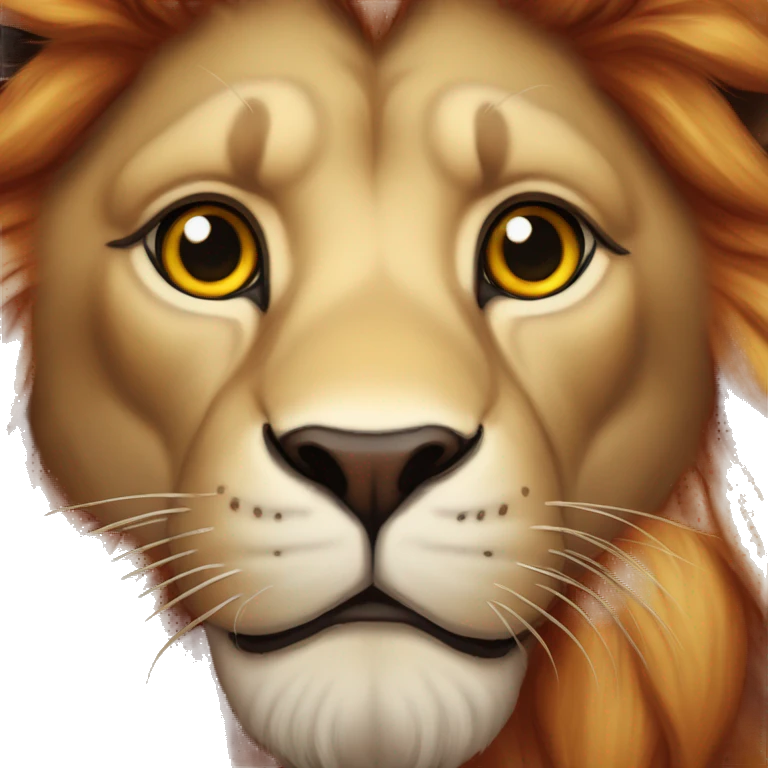 lion au yeux rouge emoji