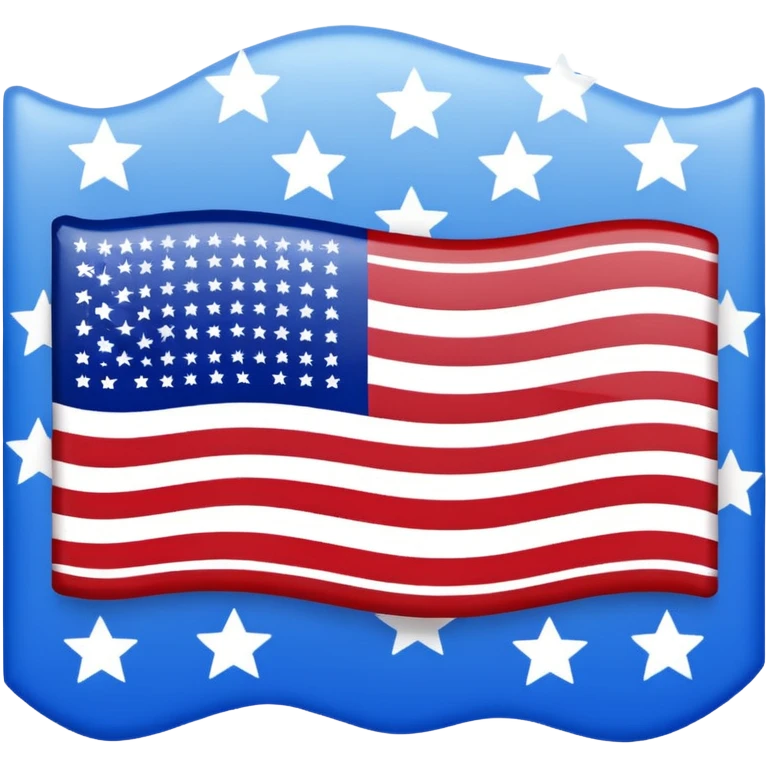 US flag turned upside down with stars on bottom emoji