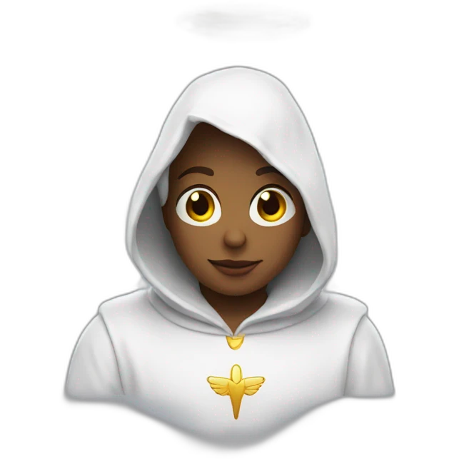 angel with hood with halo emoji
