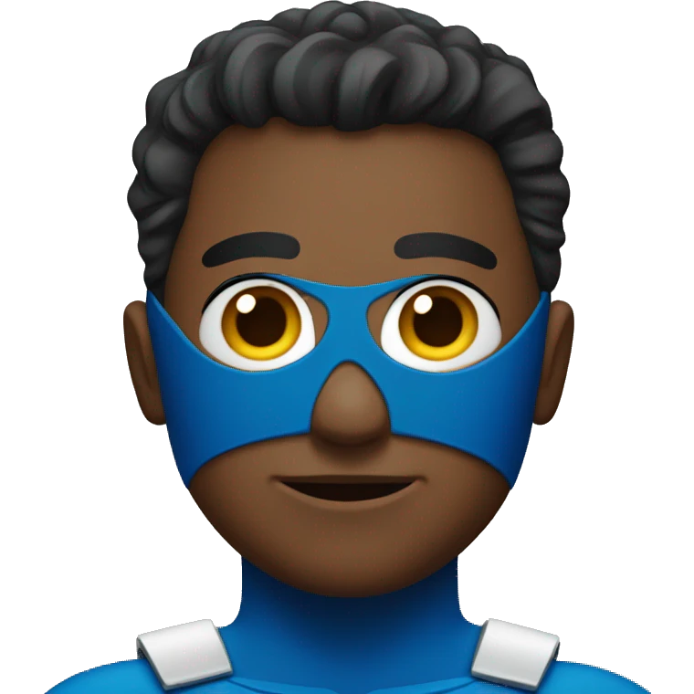 Male superhero with a blue color palette  emoji