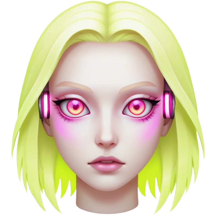 neon cyberpunk style cyber eyes emoji