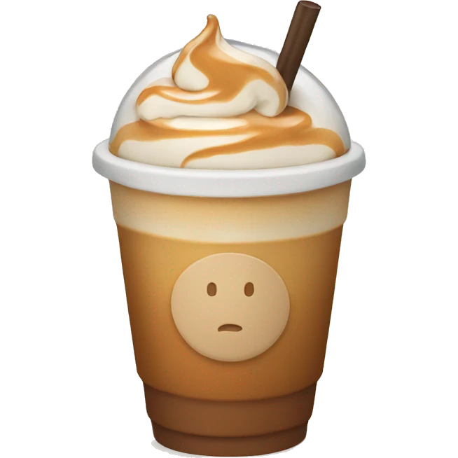 Caramel ice latte emoji