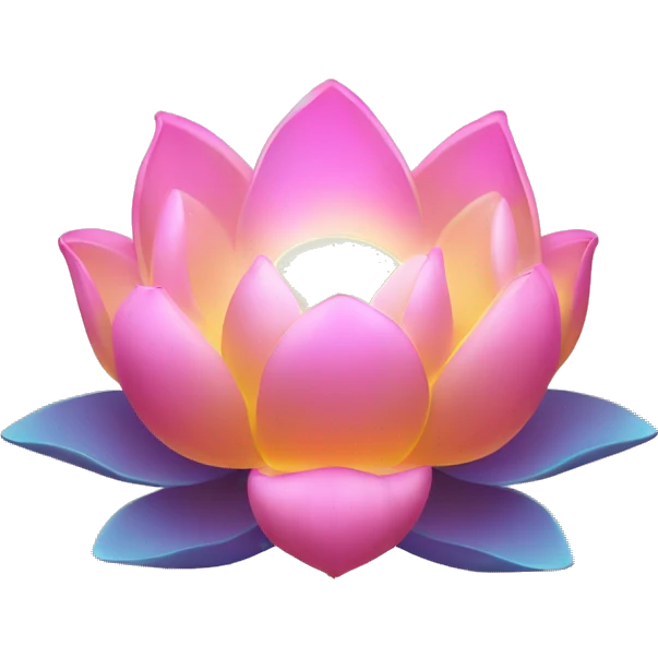 A glowing lotus flower with shimmering petals, surrounded by soft, floating orbs of light.

 emoji